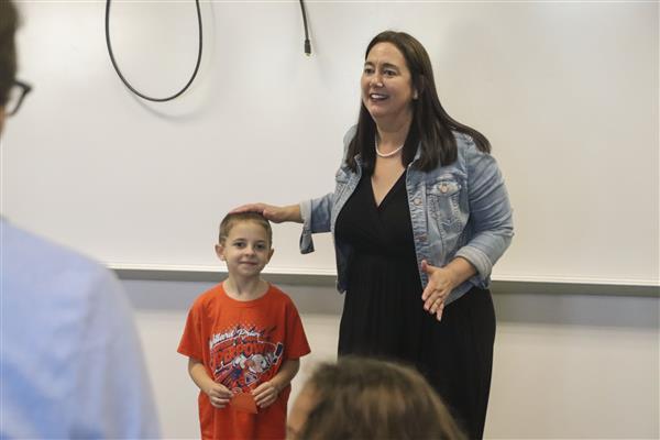 Erin Gruwell with student