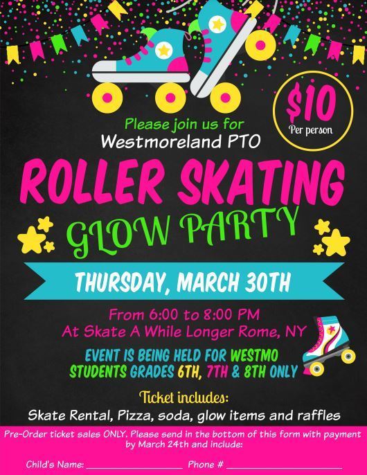 Roller Skating Glow Party