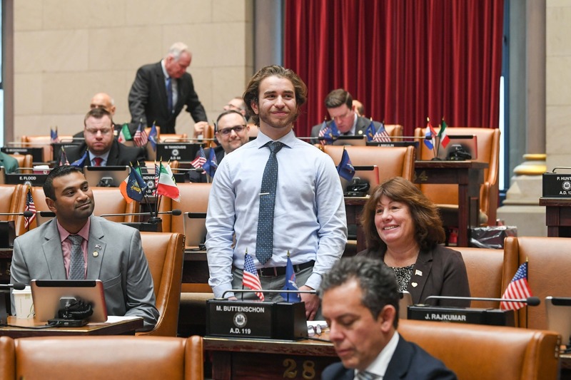 Michael on Assembly floor with Buttenschon